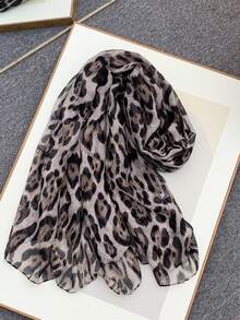 FADZOYLE 1pc Color Leopard Printed Pattern Scarfs For Women Cape Hijab Bandana Head Wrap Beach Cover Up All Season Winter Fall Sarong Fashion Scarves Long Satin Silky Feeling Large Kerchief Designer New Elegant Lightweight Collection Gift Wedding Bride Bridesmaid Shawl Gifts Accessories