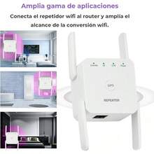 1200Mbps Repetidor de Señal WiF, 2.4G 300Mbps/5G 867Mbps, 4 Antenas, Extensor de Señal WiFi Inalámbrico Universal, Amplificador de Señal WiFi de Enchufe Pared, Repetidores de Red, WiFi Extender - Blanco/1200M - Ver 9