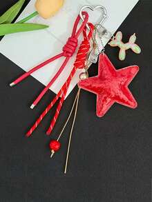 Yogodlns Móc khóa dây da Y2K, Móc khóa hình sao biển dễ thương, Móc khóa sao biển hoạt hình 3D, Mặt dây chuyền chống thất lạc điện thoại, Phụ kiện sao biển mùa hè, Móc khóa dây bện hình ngôi sao năm cánh thời trang, Quà tặng móc khóa đôi - Nhiều màu - Xem 9