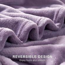 Sofa Blanket Living Room Cover SetFleece Blanket Twin Size, Soft Cozy Twin Blanket, Fuzzy Flannel Blanket Bed, Sofa, Couch, Travel, Camping, 60 X 80 Inches - 霧紫 - 查看 7