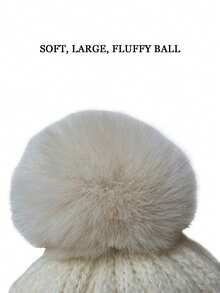 2pcs/Set Winter Knitted Beanie Hat With Thick Lining & Large Brim, Versatile Warm Solid Color Riding & Outdoor Hat And Gloves Set, European And American Style, For Women Winter Gear - Multicolor - View 4