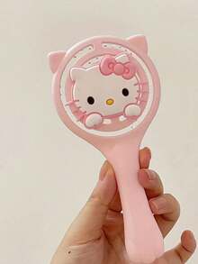 Sanrio 1pc Cute Fluffy Hollow Design Comb, Makeup & Massage, Portable High-Aesthetic Wet/Dry Use, Great For Dorms