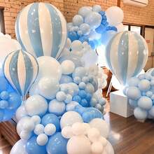Globos azul pastel de 5/10/12/18 pulgadas, globos de látex gruesos de color azul claro pastel, cielo aqua, para decoración de graduación, baby shower, bautizo, revelación de género, bodas, Pascua, cumpleaños, despedida de soltera - Celeste - Ver 3