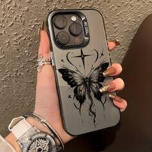 2025 Model, Suitable For IPhone 15, 14, 13, 12, 11, 7, 8 Plus, XR, And XS High-End Black Butterfly Phone Case - 1 cái - Xem 2
