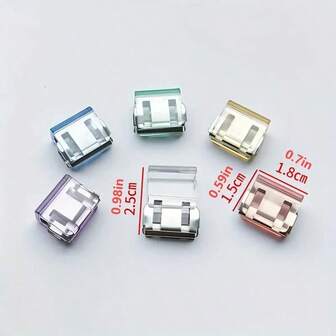 5 件透明隐形裤腿缩短器 - 可调节防滑无缝夹，适用于牛仔裤和阔腿裤，多色（包括白色） - 耐用面料饰边，瞬间缩短裤腿，无缝服装调节器