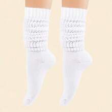 Calcetines de mujer de estilo europeo, cómodos, transpirables, clásicos, de altura hasta la rodilla, de ajuste ceñido casual hasta el tobillo