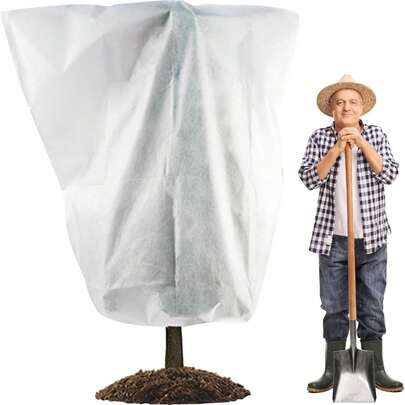 1pc Plant Frost Protection Cover, PP Material Humidity Dome For Garden Shrubs, Winter Anti-Freeze Plant Bag, Insect Shield For Trees & Flowers