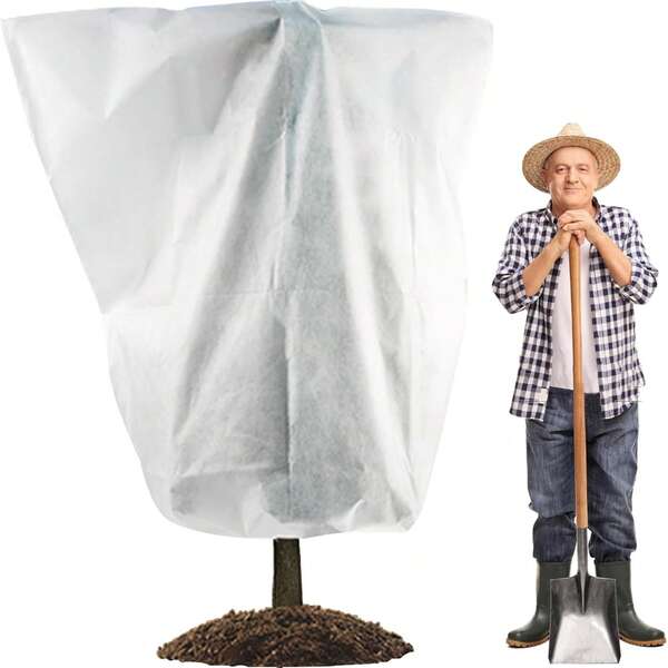 1pc Plant Frost Protection Cover, PP Material Humidity Dome For Garden Shrubs, Winter Anti-Freeze Plant Bag, Insect Shield For Trees & Flowers