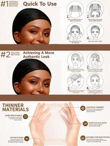 Women's Wig Cap Set - Lace Front Wig Cap, Breathable Mesh, Suitable For Daily Wear And Christmas Gift - Multicolor - View 7