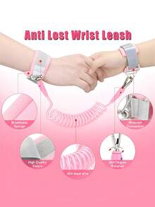 三合一婴儿安全牵引绳，牵引绳兼防走失腕带，儿童安全背带，男女童学步安全腕带牵引绳