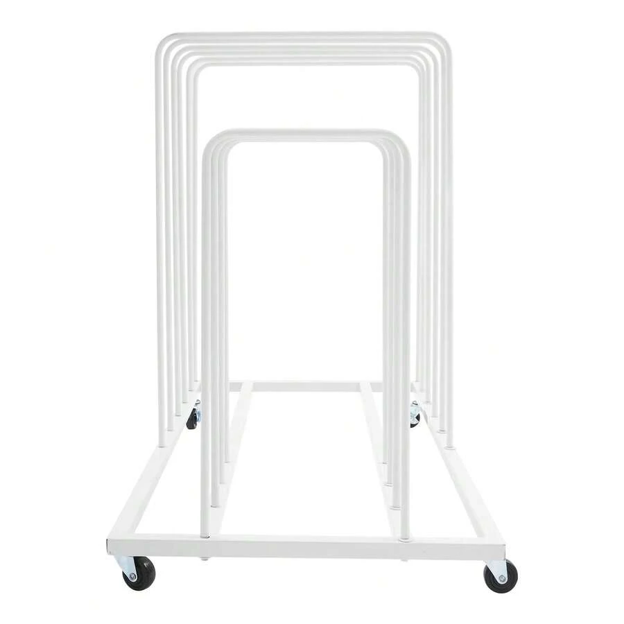 Art Storage Rack With Wheels, Rolling Art Painting Drying Rack 9 Section Metal Storage Stand For Canvas Drawing Boards Panels Prints - White - View 1