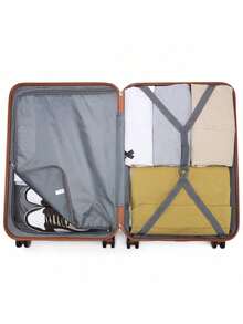 4/2-Piece Luggage Set With Cosmetic Case – Lightweight Hard-Shell Suitcases Made Of ABS+PC With TSA Lock & 360° Double Wheels – 20" Carry-On & 24"/28" Checked Luggage – Stylish Travel Suitcase For Holidays, Business Trips & Gifts – YKK Zipper - 米色 - 查看 10