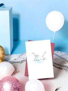 1pc Humorous Rude Snowman Christmas Cards With Envelopes - Playful Snowman Design, Festive Holiday Greetings For Family, Friends & Colleagues - Multicolor - View 9