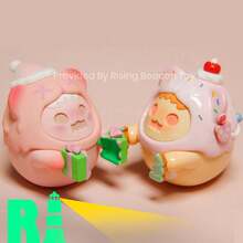 1 件或更多随机风格酒店泰迪熊动漫模型，由 PVC 和 ABS 制成，精美的礼物送给小雕像收藏家朋友，非常适合送礼 - 霧霾藍 - 查看 3