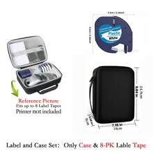 8 Rolls DYMO Label Maker Replacement Label Tape, Model 91331, Black On White Plastic Label Tape, 12mm X 4m (1/2" X 13'), Black On White, Compatible With Dymo LetraTag 200B, LT100H, LT100T, School Supplies, Back To School Season - Black On White - View 8