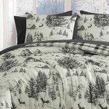 King Comforter Set, Classic Red Black Plaid-Piece Bedding Set, Farmhouse Lightweight All-Season Bed In A Bag With Sheets, Pillowcases & Shams, Home Decor - Màu xám Giáng sinh - Xem 4