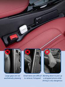 1 Pair Front Seat Gap Filler – Universal EVA Storage Strip For Driver & Passenger Seats, Prevents Items From Falling, Keeps Car Interior Tidy (Not For Rear Seats)Car Seat Gap Organizer Strips