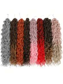 22 Zoll Afro Lockige Crochet Haarverlängerungen für Frauen Karneval Jessica Synthetische Zöpfe Haare, lange wellige lockige Crochet Zöpfe Haare, Ozeanwellen Crochet Haare Synthetische Halo Haare Lockige Crochet Haare für Frauen Tiefe Welle Crochet Haare für Zöpfe Haarverlängerungen Halloween, Weihnachten