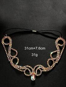 Accessories And Women's Belly Dance Headpiece, Fashionable Crystal Teardrop Forehead Chain, Headpiece Jewelry.