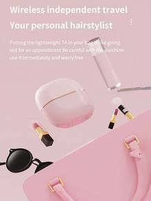 1pc Portable Wireless Hair Straightening Comb - USB Charging Travel Essential, 3-Speed Temperature Control, Copper Hot Plate For Smooth Styling, Women's Portable Hair Salon | Fashionable Modern Design | Mini Hair Straightening Machine