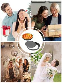 1pc Removable Bottom Quiche Pan,Pizza Baking Tray With Bottom,Apple Pie Baking Tray,Egg Cakes Baking Tray, Non Stick Circular Pie Tray,Banana Pie Baking Tray,Chocolate Pie Baking Tray,Round Tart Pan,Live Bottom Chrysanthemum Pie Tray - Multicolor - View 10