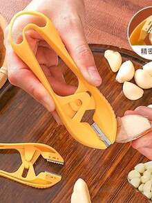 Garlic Peeler Stainless Steel Handheld Peeling Tool For Home And Commercial Use, Garlic Skin Remover Clipper - Multicolor - View 4