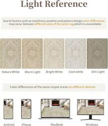Runner Rug Hallways, 2'6x10' Washable Non Slip Kitchen Runner Rug, Long Boho Vintage Rust Hallway Stair Ultra Soft Print Floor Carpet Bedroom Bathroom Laundry Room, Home Decor - Beige/Multi - View 4