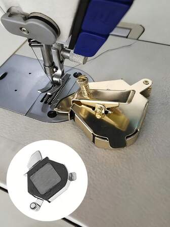 可调节磁性缝纫导引器，适用于缝纫和钩编 - 重型精密缝纫工具，高度可调节，兼容大多数缝纫机，精密缝纫和绗缝配件，耐用金属材质，是包边和手工制作项目的理想之选，缝纫机配件