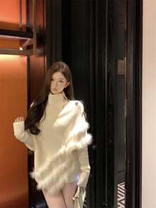 Women Knit Tops - White - View 1