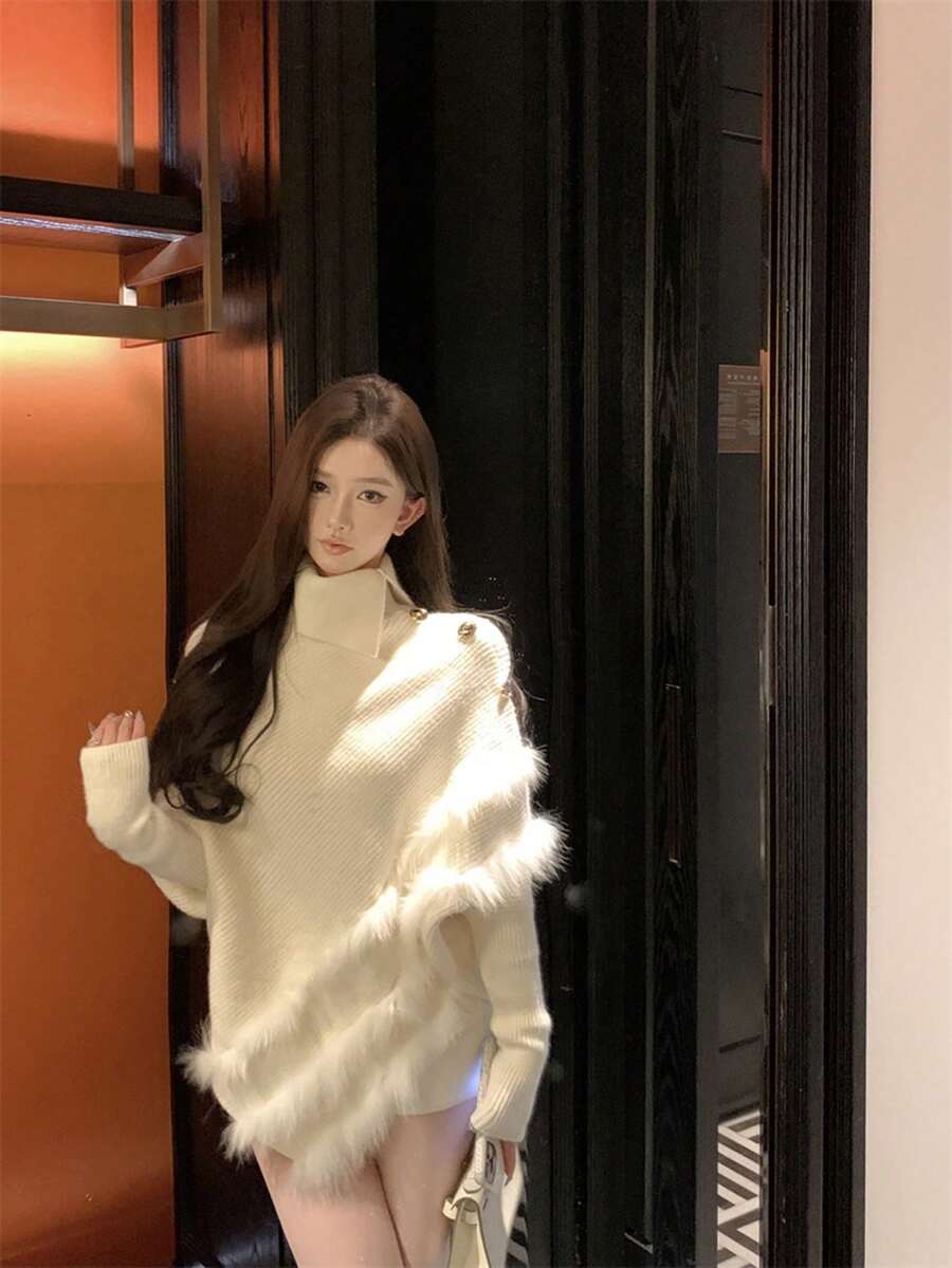 Women Knit Tops - White - View 1