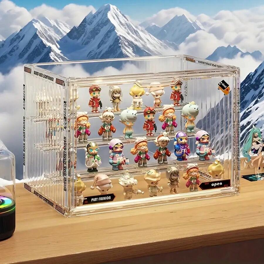 Senmeo Clear Acrylic Display Case (Dustproof Storage), Transparent Box For Figurines/Models/Collectibles - 透明色 - 查看 1