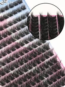 156 Pieces Of D Curly Fluffy Fan-Shaped False Eyelashes And 10-16mm Mixed-Length Super Voluminous 3D Effect DIY Makeup Faux Mink Material Natural Soft And Thick Suitable For Beginners And Professionals For Daily Life Parties Stages Nightlife Ideal Gift Essential False Eyelashes For Beginners Eyelash Clusters Single False Eyelashes False Eyelashes - D - Xem 5
