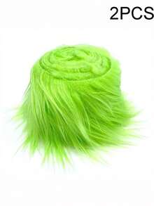 Tira de tela de piel de felpa artificial - Pelo rizado recortado previamente para barbas de gnomos, disfraces de cosplay y decoraciones, para decorar el dobladillo de faldas, material de ribete de piel artificial
