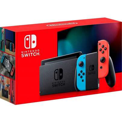  Nintendo Switch With Neon Blue And Neon Red Joy‑Con