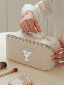 1pc Waterproof PU Leather Makeup Bag, Transparent Toiletry Bag, Large Capacity Travel & Swimming Bag, Dry & Wet Separation Cosmetic Organizer Bag, Portable Waterproof Toiletry Bag, Travel & Swimming Bag, Bathing & Fitness Organizer Bag, Transparent Waterproof Beach Bag, Oval Cylindrical Beach Tote, Transparent Beach Bag, Shoulder Bag, Swimming Bag, Bathing Organizer Bag - Multicolor - View 85