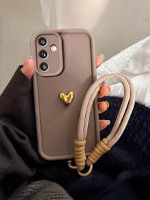Brown + Gold Heart + Rope