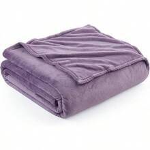 Sofa Blanket Living Room Cover SetFleece Blanket Twin Size, Soft Cozy Twin Blanket, Fuzzy Flannel Blanket Bed, Sofa, Couch, Travel, Camping, 60 X 80 Inches - 霧紫 - 查看 12
