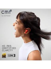 CMF By Nothing Buds Pro 2 Blue, Up To 43 Hours Of Music Playback, 5000Hz Frequency Range With Smart ANC, Dual Connection, Clear Voice Technology 2.0, Wind-Noise Reduction 2.0, Hi-RES Certified, 360° Cinematic Sound, Bluetooth 5.3, ChatGPT Integration, Fast Pair - Blue - View 7