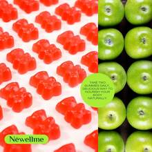 Newellme Vinagre de Manzana 60 Gomitas  | Ideal para mejorar la digestión y controlar el peso. Ayuda a metabolizar las grasas, controlar los niveles de azúcar en la sangre y mantener una microbiota intestinal saludable. - Manzana - Ver 6