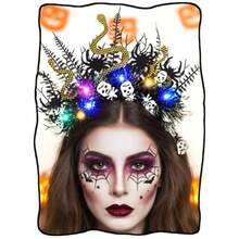 Light Up Halloween Headband LED Medusa Costume Hair Accessories For Women