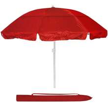 Sombrilla para Playa portátil, sombrilla para Mesa de Jardin, terrazas, Patio, Aire Libre, Camping, Exteriores con Filtro Solar contra Rayos UV (2.15 m, Rojo) - 1 - Ver 10