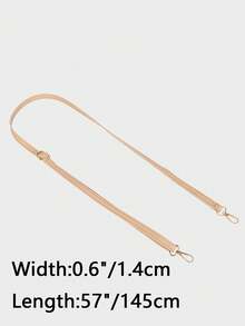 1 pieza Correa ajustable para bolso de unicolor minimalista casual de piel sintética (PU) - Caqui - Ver 3
