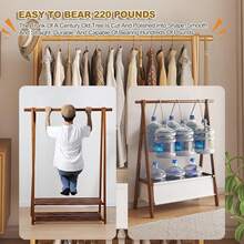 Perchero, Colgador de ropa con Zapatero, 2 Ganchos, Organizador de Almacenamiento de Ropa para Dormitorio, Lavadero, Entrada, Sala de Estar 118 * 48 * 144.5CM (Claro) - Claro - Ver 8