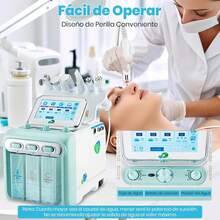 Máquina Facial de Oxígeno de Hidrógeno, 7 En 1 Profesional Diamante Microdermabrasión Máquina Peeling Agua Hydro Dermoabrasión RF Depurador Máquina para Spa, Hogar, Salón . - Verde - Ver 3