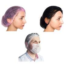 Vabene Disposable Non-Woven Accordion Cap Kit 3 Pack With 12 Units Each - Multicolor - View 3