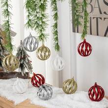 Set de 6 piezas de decoraciones navideñas, bolas colgantes navideñas creativas, adecuadas para decorar el árbol, perfectas para el hogar, centro comercial, hotel, cafetería, restaurante y celebraciones navideñas al aire libre, decoraciones navideñas para el hogar, regalos navideños, decoración navideña - Multicolor - Ver 11