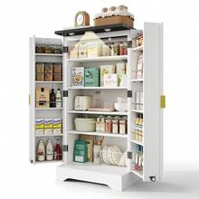 Storage Cabinets - White + MDF + European-3 - View 4