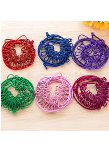 حبل غسيل قابل للسحب من الفولاذ المقاوم للصدأ، قابل للحمل، مقاوم للرياح وغير انزلاقي مع 12 مشبك (للاستخدام الداخلي)