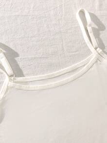 6Pcs  Women's Camisole Base Vest, Solid Color, Versatile, Adjustable, Can Be Worn As Inner Or Outer Wear - Đen trắng mơ xám hồng - Xem 5