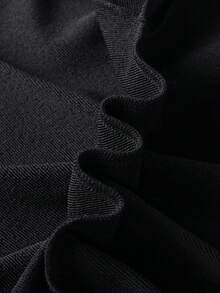 1 件休闲美式学院风图案印花宽松套头衫，适合女士，百搭日常穿着，秋冬 - 黑色 - 查看 9